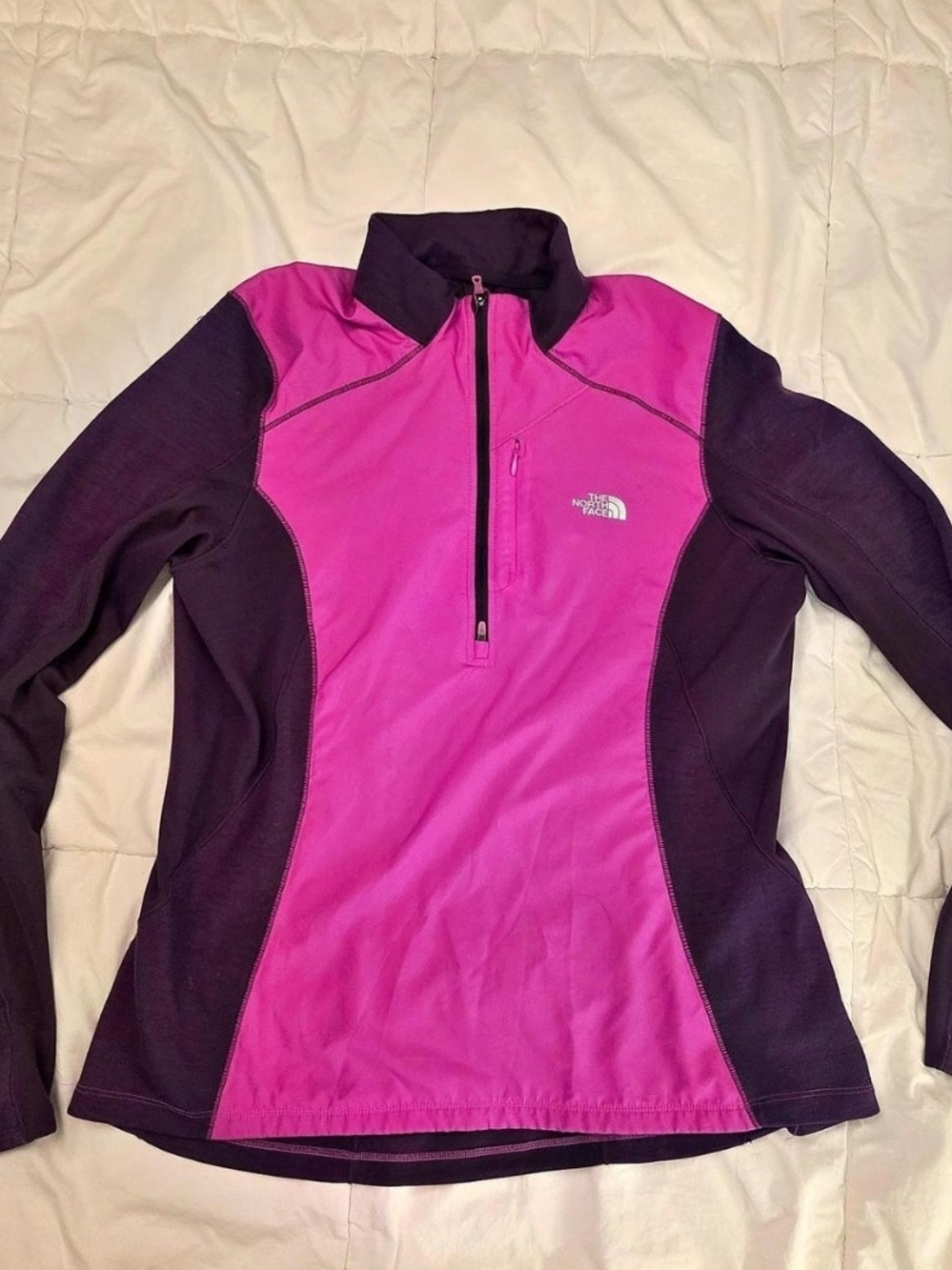 The North Face Flight Series XL Women's Fuchsia and Dark Purple Half-Zip Jacket